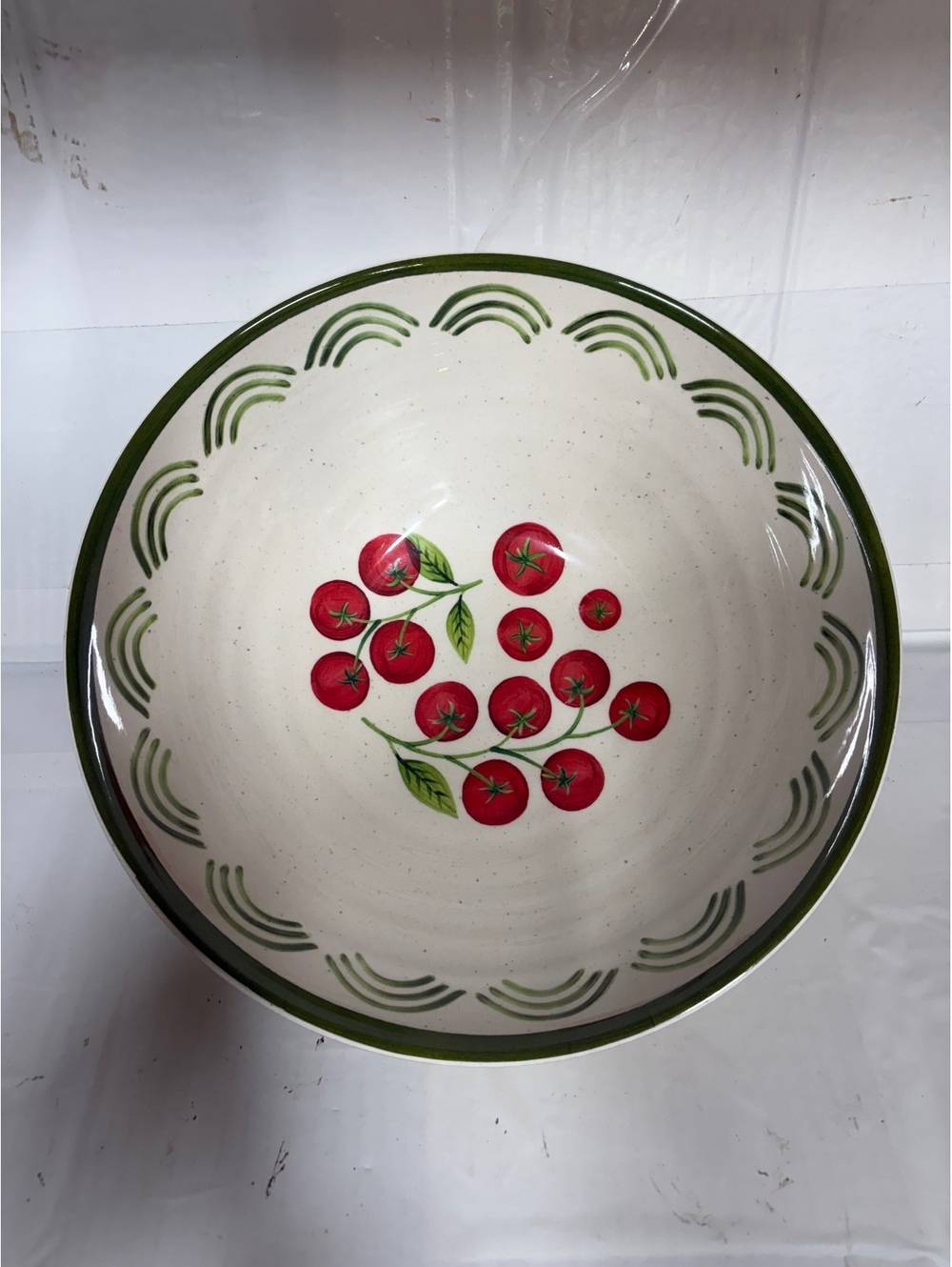 Better Homes & Gardens Ceramic Salad Bowl with Tomato Design